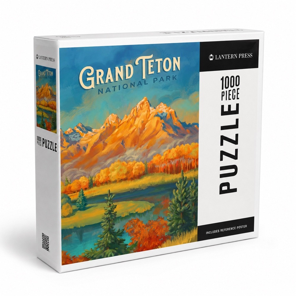 Lantern Press Grand Teton National Park 1000 Piece Jigsaw Puzzle Made in USA